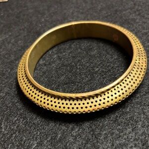 Patined Brass Boho Bangle Bracelet